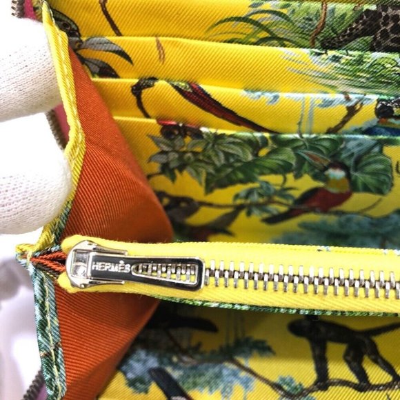HERMES Azap Long Silk-In Zip Around Long Wallet Epsom Pink Based/SilverHardware - Picture 5 of 16